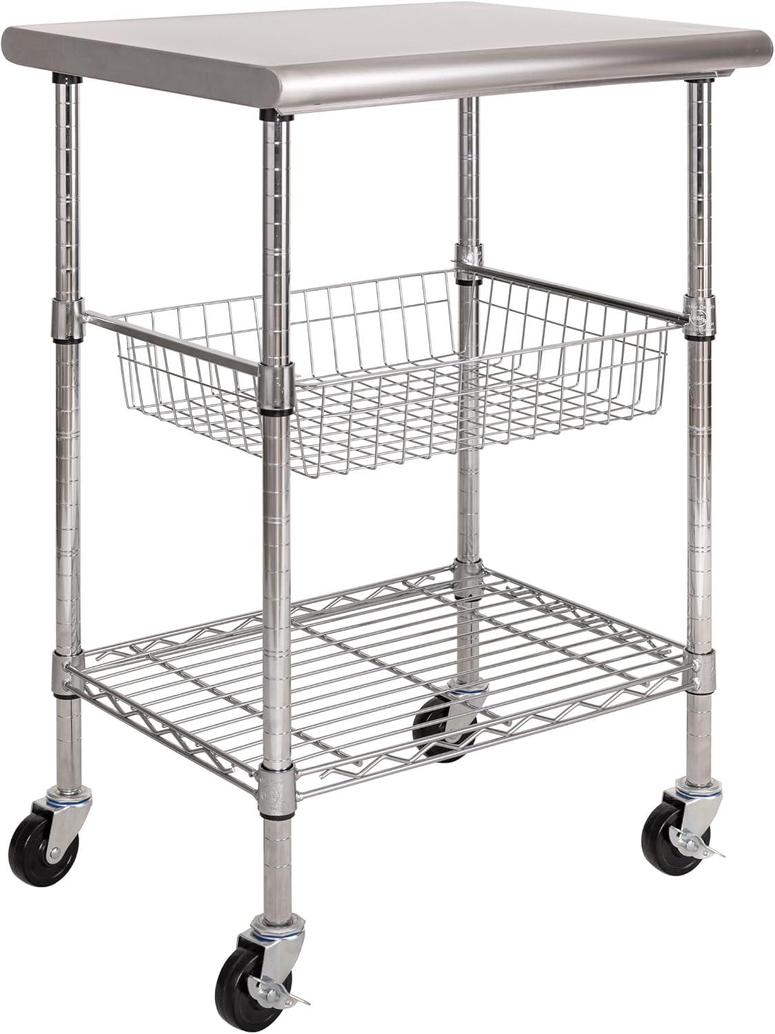 Commercial Kitchen Prep Table With Storage - Stainless Steel Commercial Food Prep Table