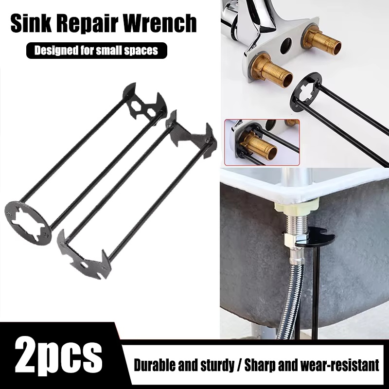 Commercial Kitchen Taps - Sink Wrench 2-Piece Set, Narrow Space