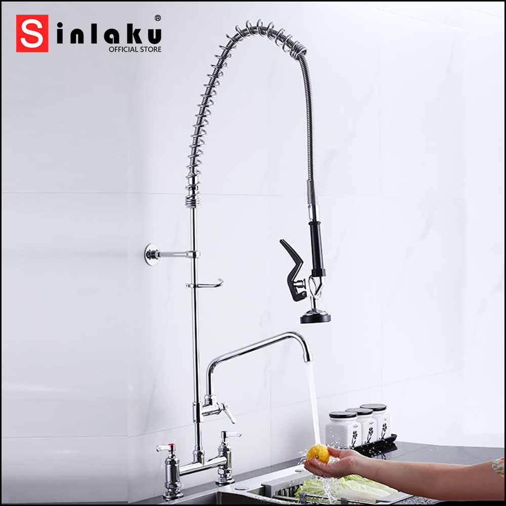 Commercial Kitchen Taps - SINLAKU Kitchen Faucet with Pull Down