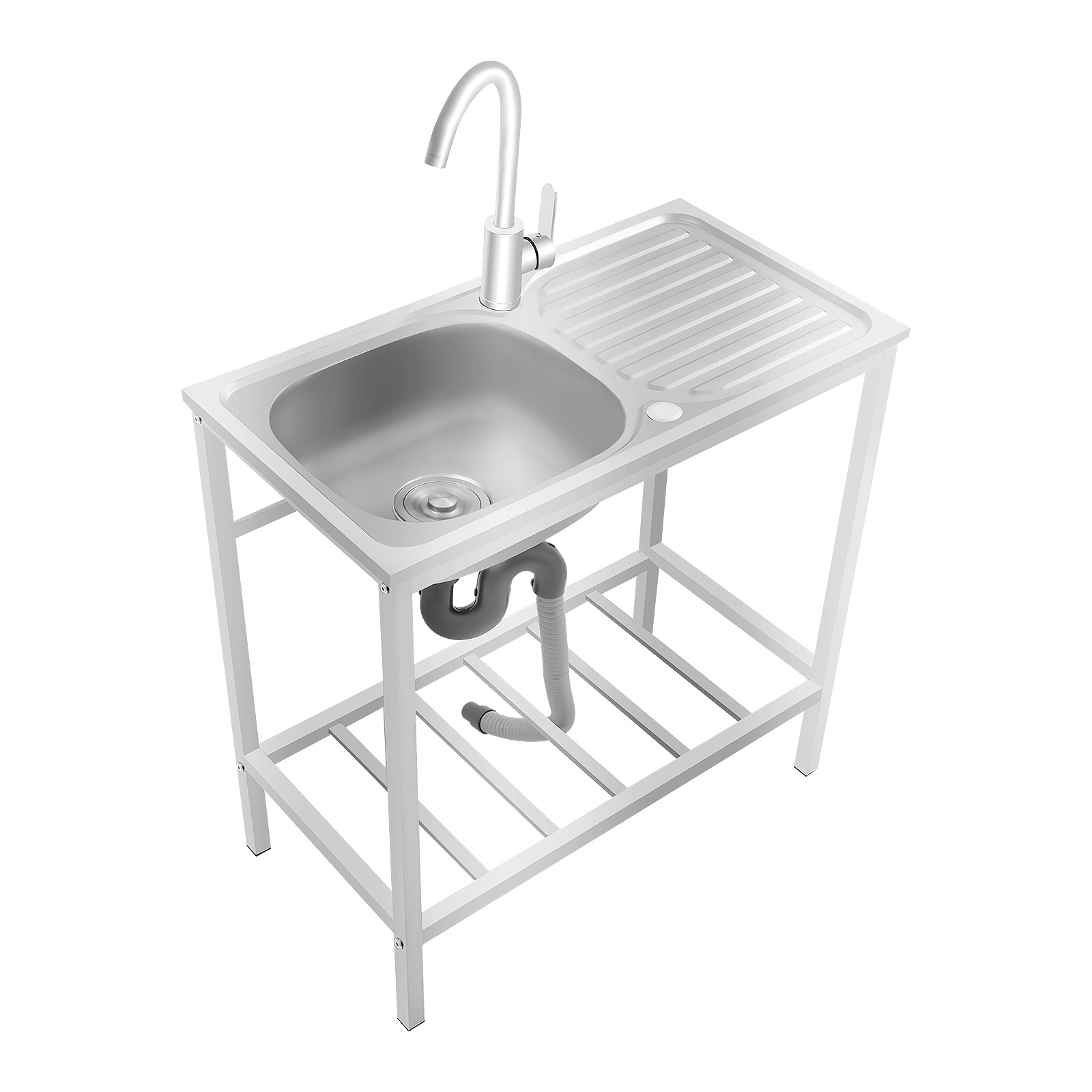 Commercial Kitchen Taps - Utility Sink, Free Standing Stainless Steel