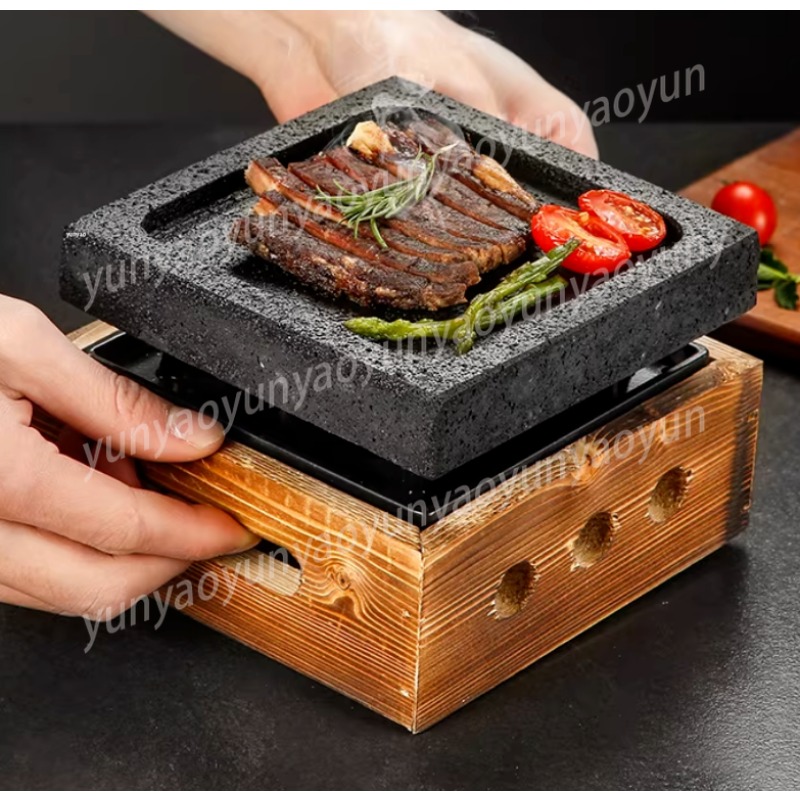 Grooved Dense Hole Volcanic Ro - Teppanyaki Grill Table review and price
