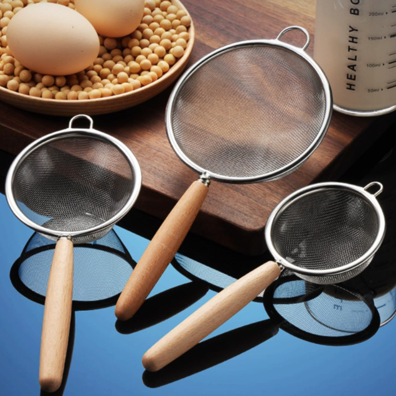 Wooden Handle Stainless Steel  - Commercial Kitchen Oil Filter review and price