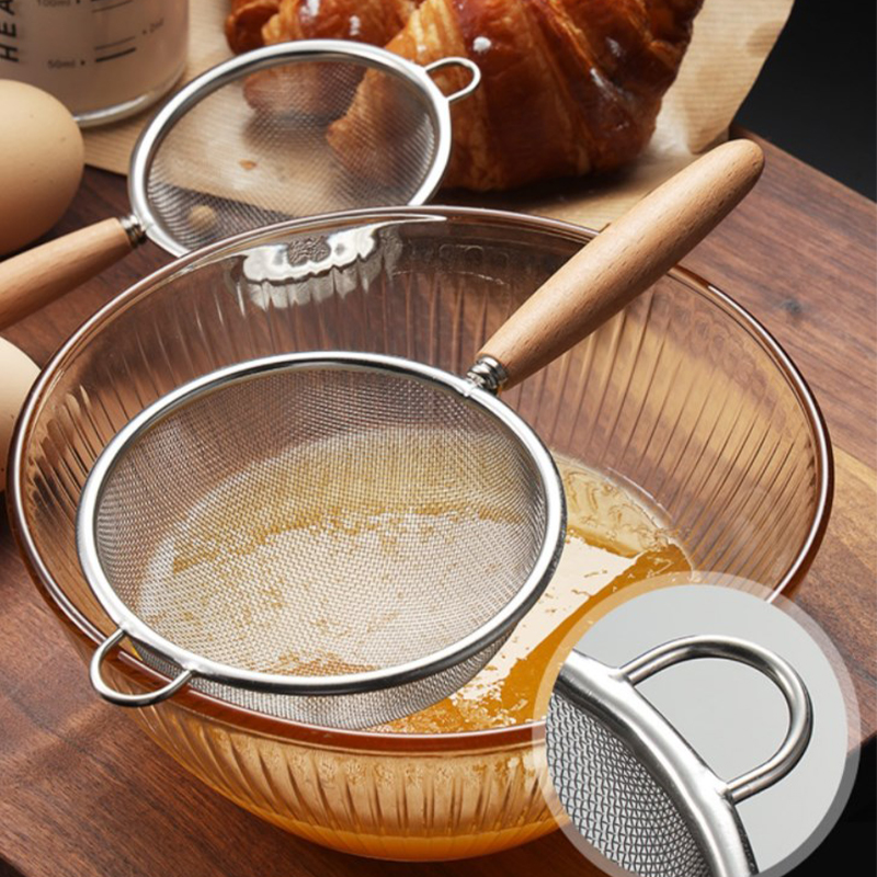 Wooden Handle Stainless Steel  - Commercial Kitchen Oil Filter review and price