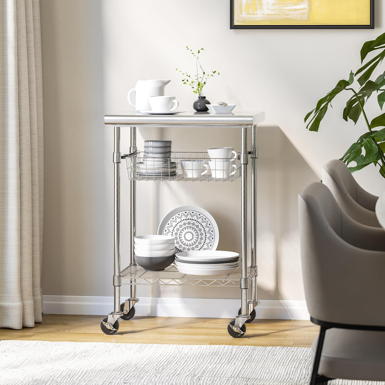 Stainless Steel Commercial Pre - Commercial Kitchen Prep Table With Storage review and price