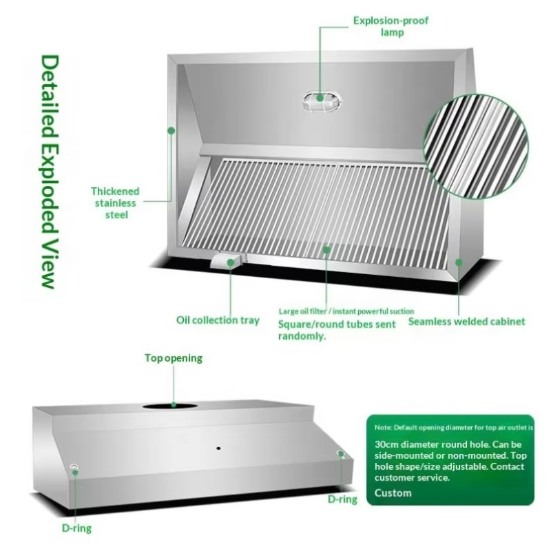 Commercial Customizable Kitche - Commercial Kitchen Exhaust Hood review and price