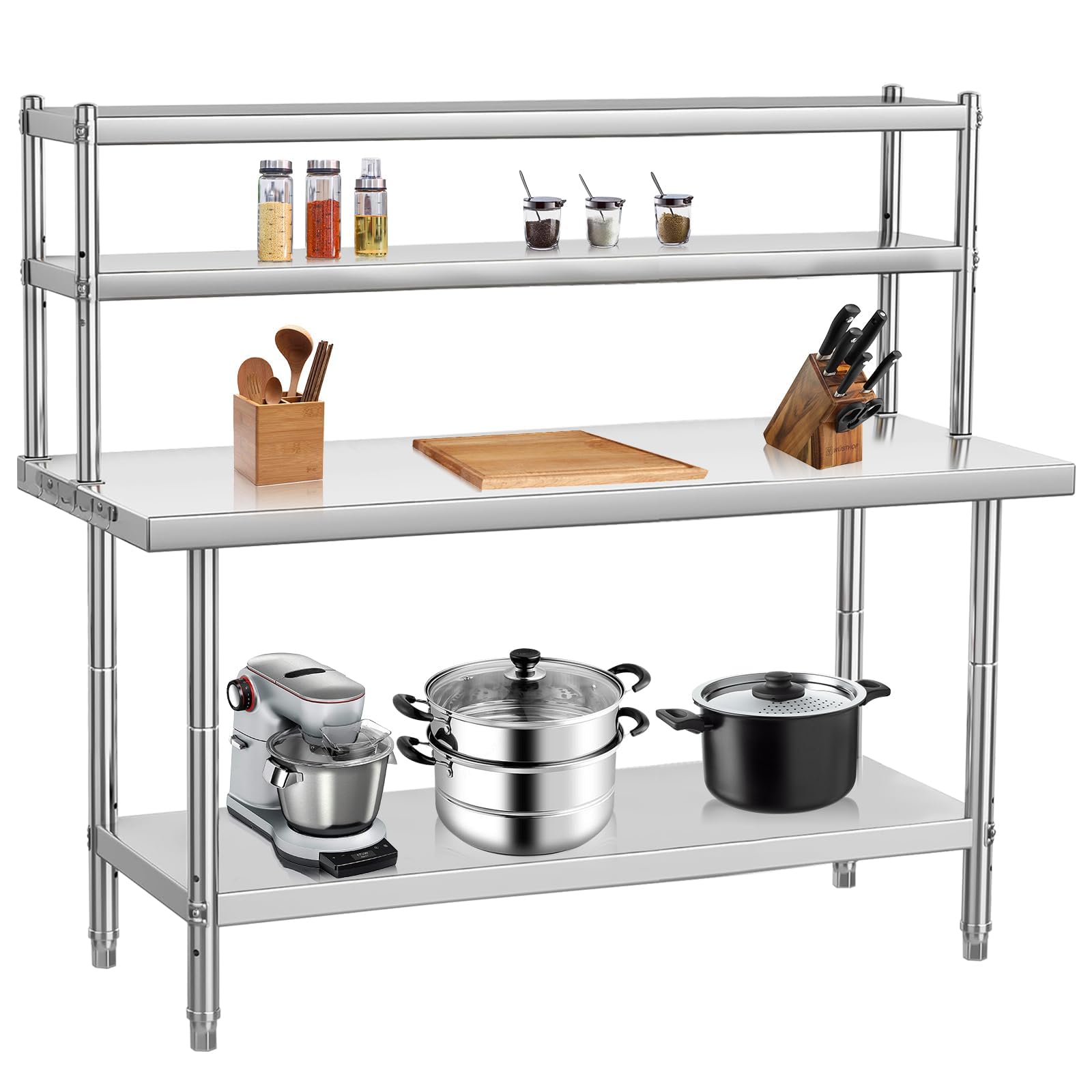 48x24 Heavy Duty Stainless Ste - Commercial Kitchen Prep Table With Storage review and price