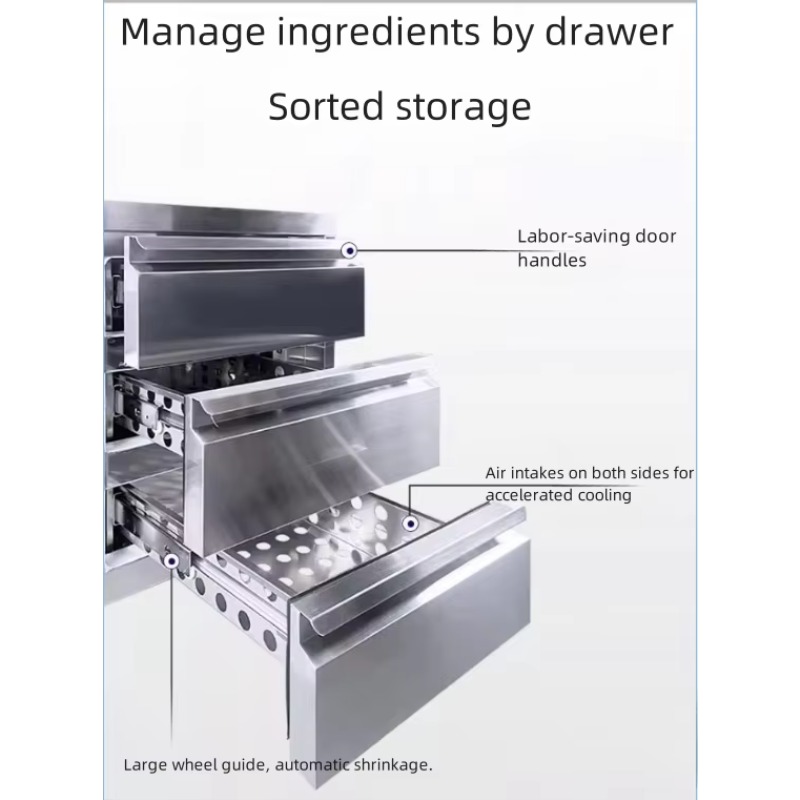 Commercial Stainless Steel Air - Commercial Kitchen Refrigerator review and price