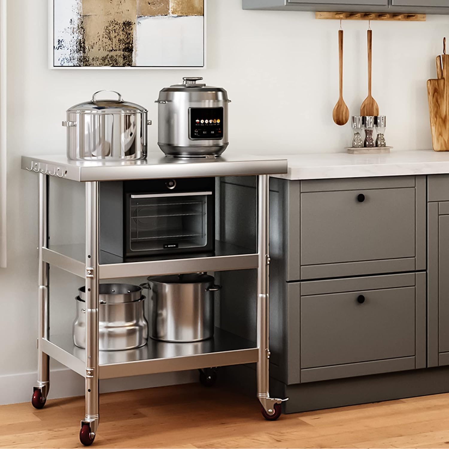 Stainless Steel Food Prep Tabl - Commercial Kitchen Prep Table With Storage review and price