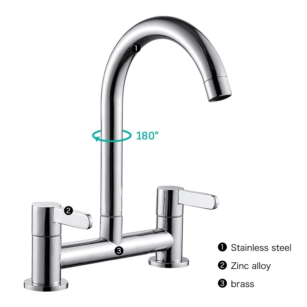 Kitchen Faucet Modern Double H - Commercial Kitchen Taps review and price