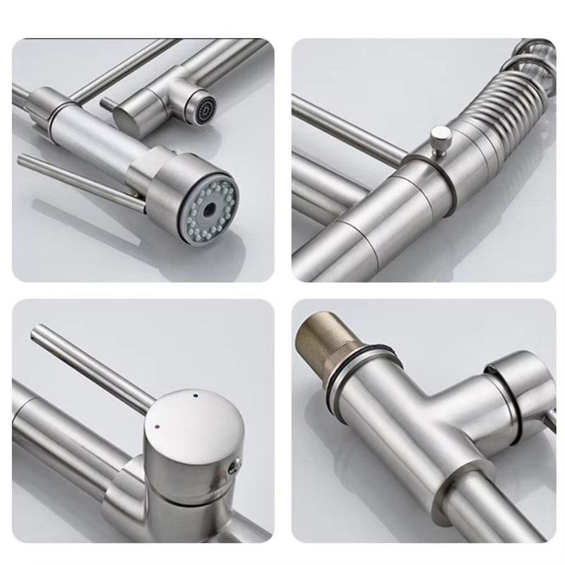 Modern Design 3-Way Spring Pul - Commercial Kitchen Taps review and price