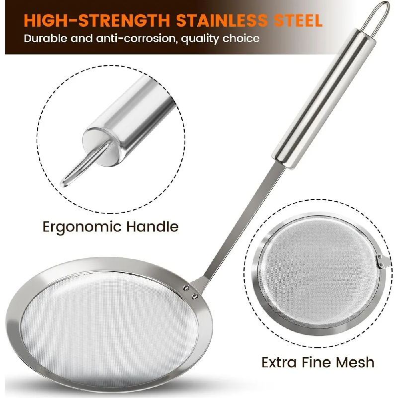1 Pack Skimmer Spoon 304 Stain - Commercial Kitchen Oil Filter review and price
