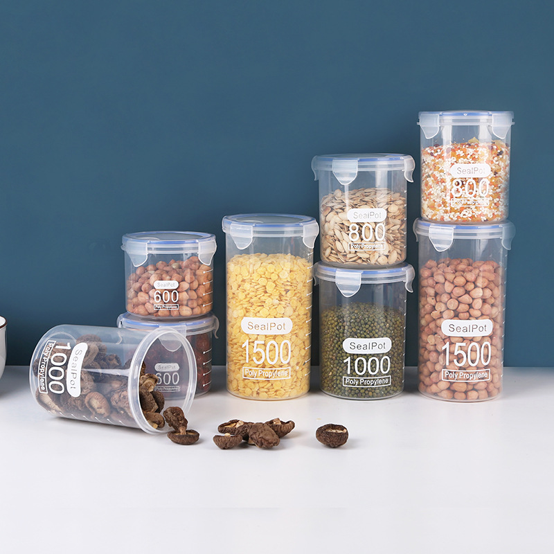 1-4PCS Sealed Jars With Scale  - Commercial Kitchen Refrigerator review and price