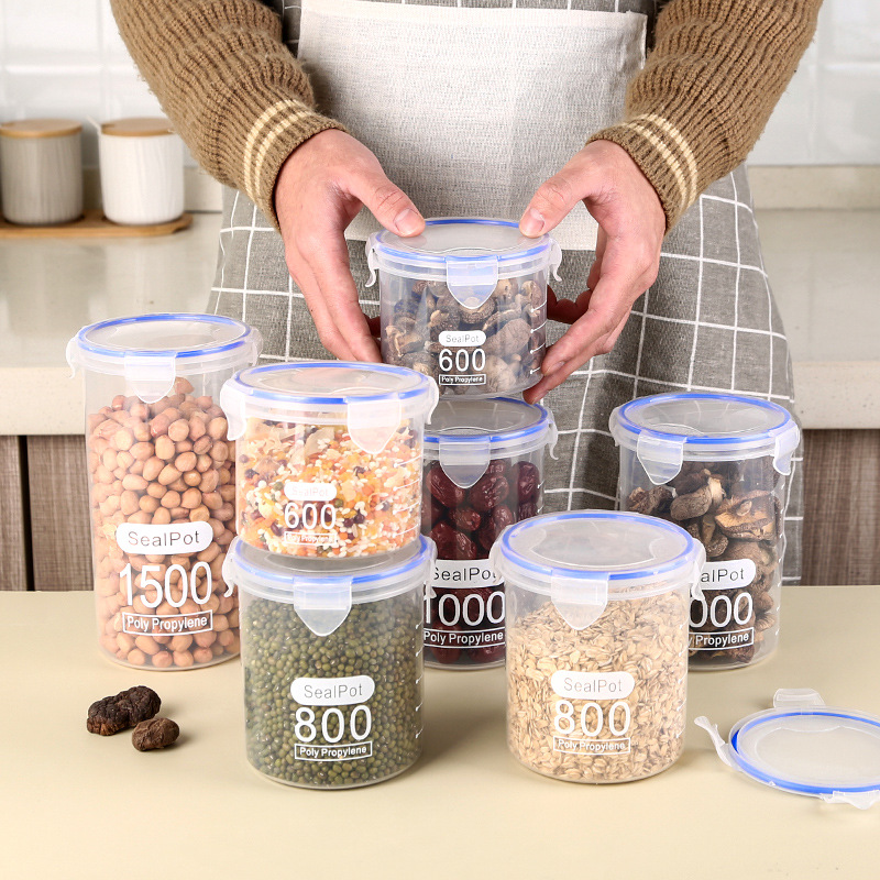 1-4PCS Sealed Jars With Scale  - Commercial Kitchen Refrigerator review and price