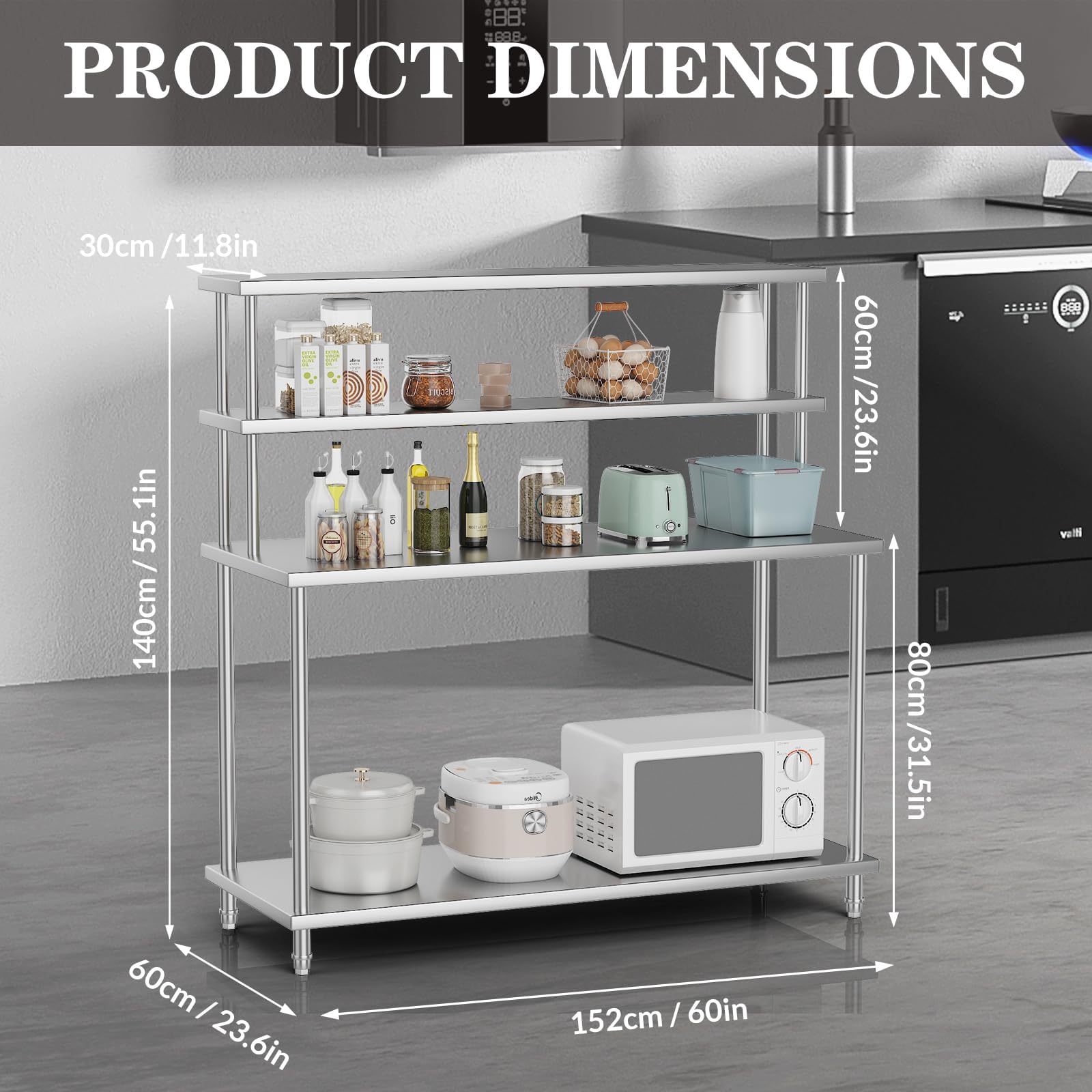 Stainless Steel Table with Ove - Commercial Kitchen Prep Table With Storage review and price